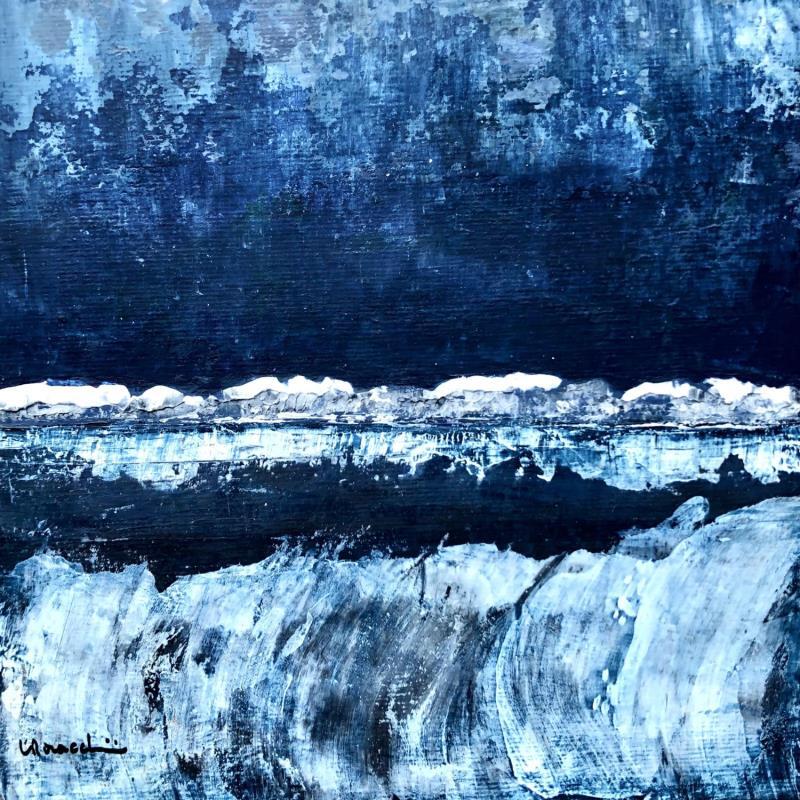 Painting D424 by Moracchini Laurence | Painting Abstract Marine Acrylic