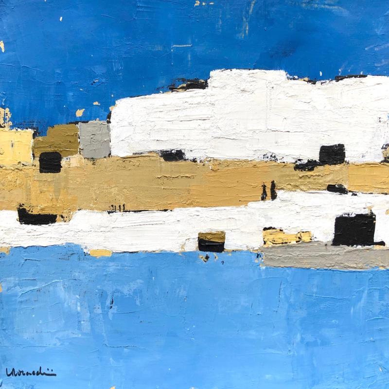 Painting V453 by Moracchini Laurence | Painting Abstract Marine Acrylic