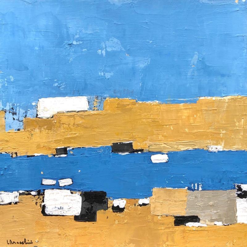 Painting V454 by Moracchini Laurence | Painting Abstract Marine Acrylic