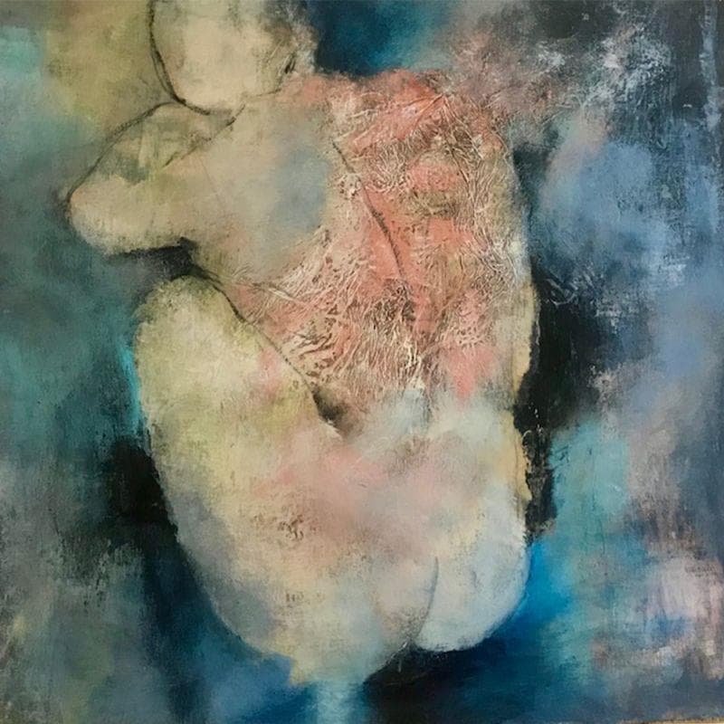Painting Au loin by Muze | Painting Figurative Mixed Nude