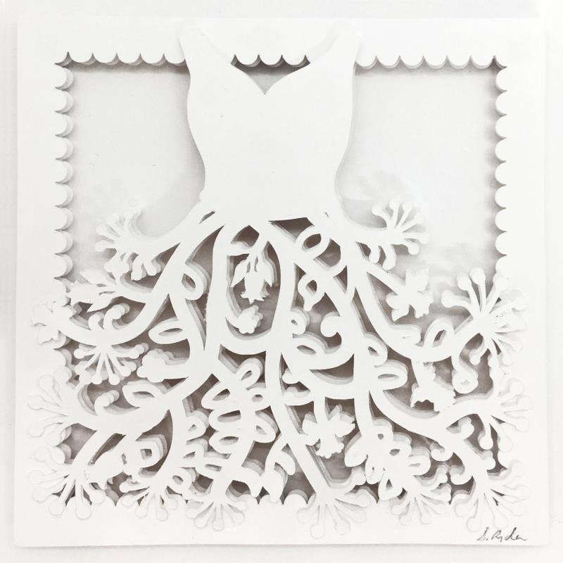 Peinture Tutu one par Ryder Susan | Tableau Matiérisme Musique Mode Minimaliste Collage Papier