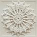 Peinture snowflake par Ryder Susan | Tableau Matiérisme Minimaliste Collage Papier