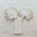 Peinture Jazzy ferns in a clear vase  par Ryder Susan | Tableau Matiérisme Natures mortes Collage Papier