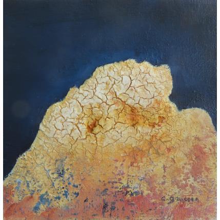 Peinture Bleue est la nuit par Gaussen Sylvie | Tableau Abstrait Huile Nature, Paysages