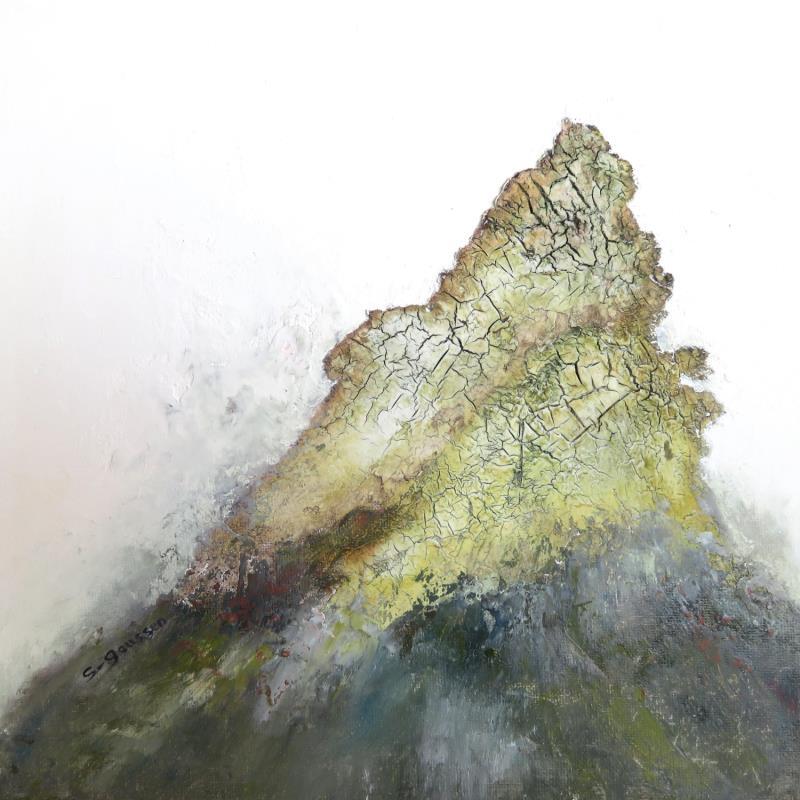 Gemälde Les deux belles von Gaussen Sylvie | Gemälde Abstrakt Landschaften Natur Minimalistisch Öl