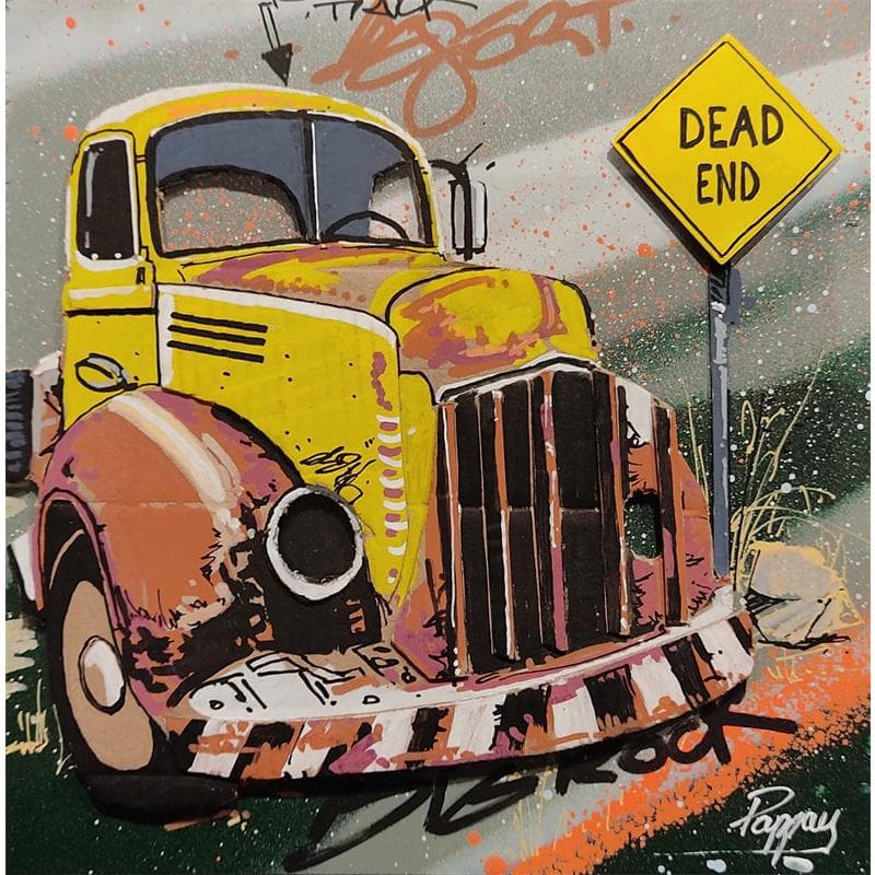 Painting Yellow truck by Pappay | Painting Street art Pop icons Graffiti Acrylic