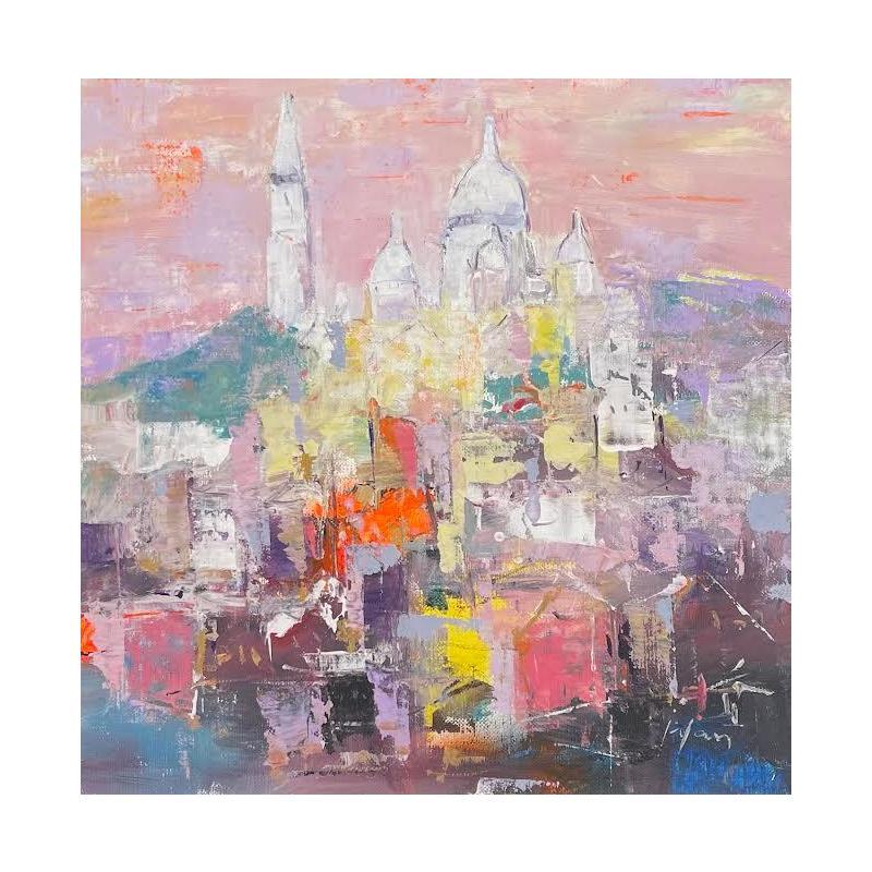 Peinture Montmartre se réveille par Yavru Irfan | Tableau Figuratif Paysages Huile