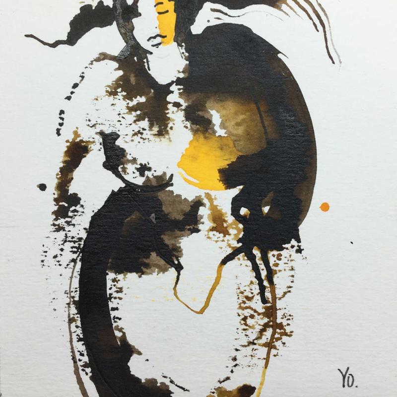 Painting Viens dans ma planete by YO | Painting Figurative Nude Ink