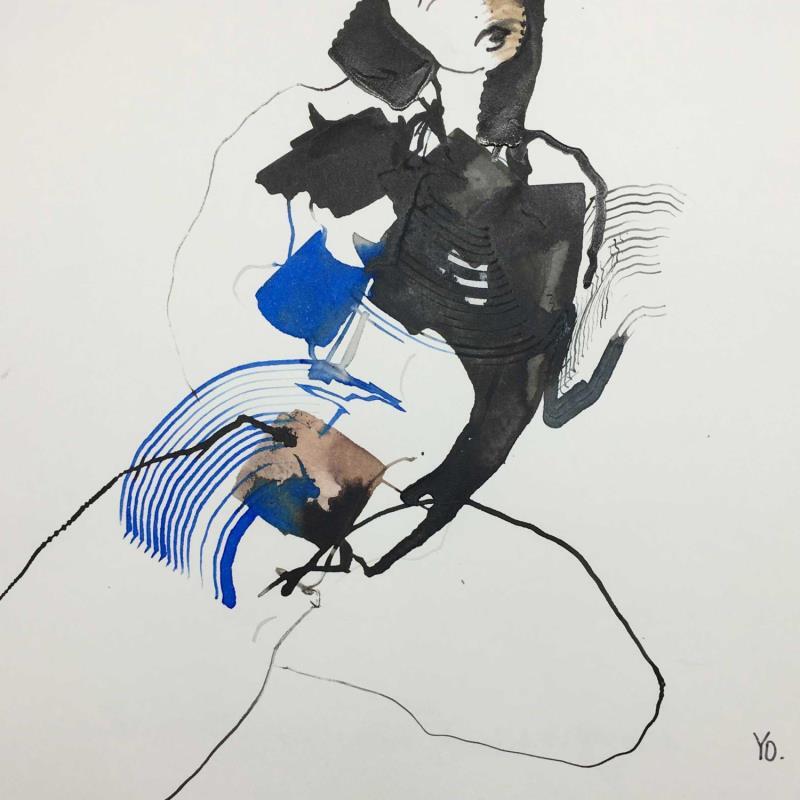 Painting Imaginer l'amour by YO | Painting Figurative Ink Nude, Pop icons