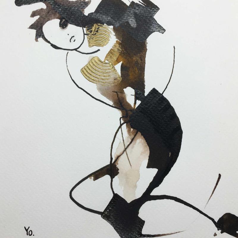 Painting Tu me joues des tours by YO | Painting Figurative Ink Nude, Pop icons