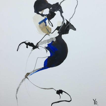Gemälde Mes zig zag von YO | Gemälde Figurativ Tinte Akt