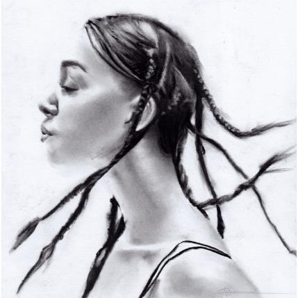 Painting braids by Stoekenbroek Denny | Painting Figurative Black & White, Life style, Pop icons, Portrait