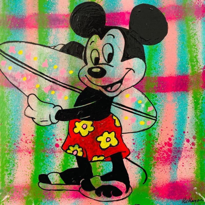 Peinture Mickey surf 2 par Kikayou | Tableau Pop-art Icones Pop Graffiti