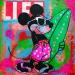 Gemälde Mickey surf 1 von Kikayou | Gemälde Pop-Art Pop-Ikonen Graffiti