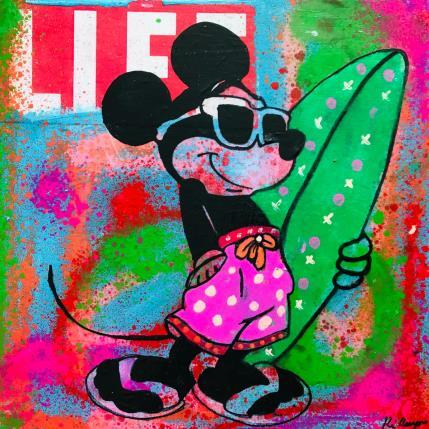 Painting Mickey surf 1 by Kikayou | Painting Pop-art Graffiti Pop icons