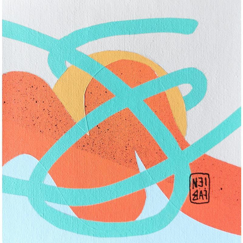Gemälde Naranja von Neibaf | Gemälde Abstrakt Landschaften Graffiti Acryl