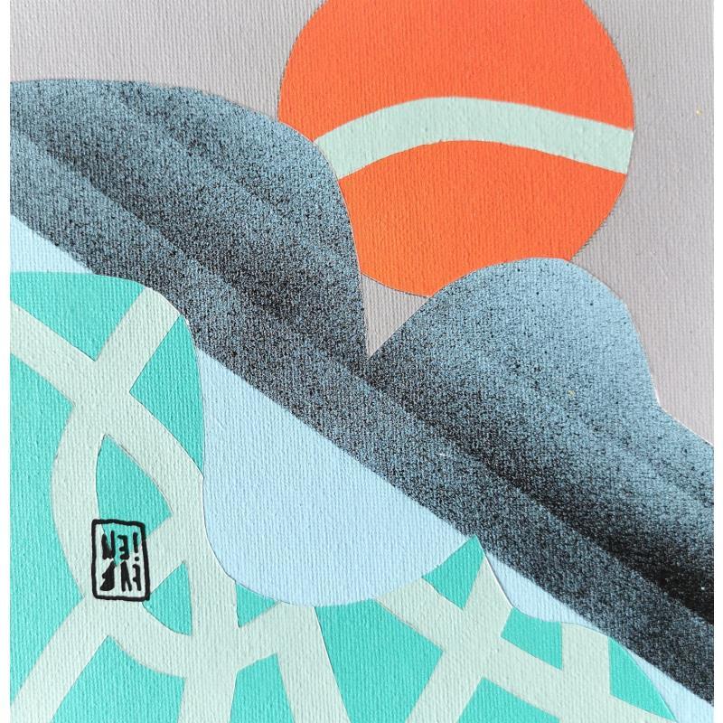 Gemälde Sunset von Neibaf | Gemälde Abstrakt Landschaften Graffiti Acryl