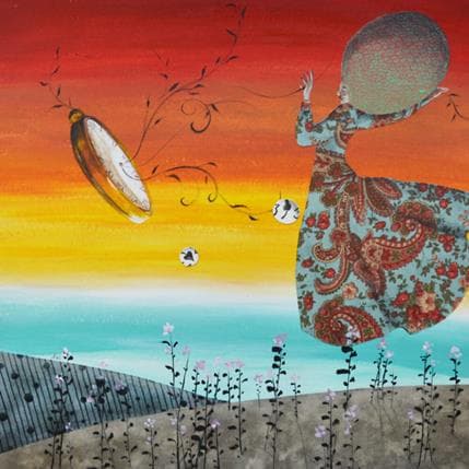 Painting La danza col tempo by Nai | Painting Surrealist Mixed Life style