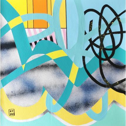 Gemälde Pop sky von Neibaf | Gemälde Abstrakt Acryl, Graffiti Landschaften