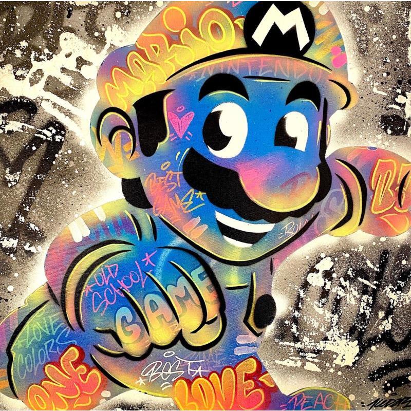 Painting Mario by Kedarone | Painting Pop-art Pop icons Graffiti Posca