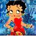 Painting Betty Boop by Kedarone | Painting Pop-art Pop icons Graffiti Posca