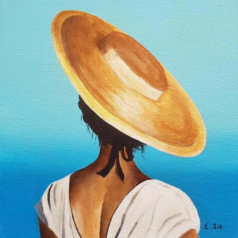 Painting Ophélia by Sie Evelyne | Painting Figurative Life style Acrylic