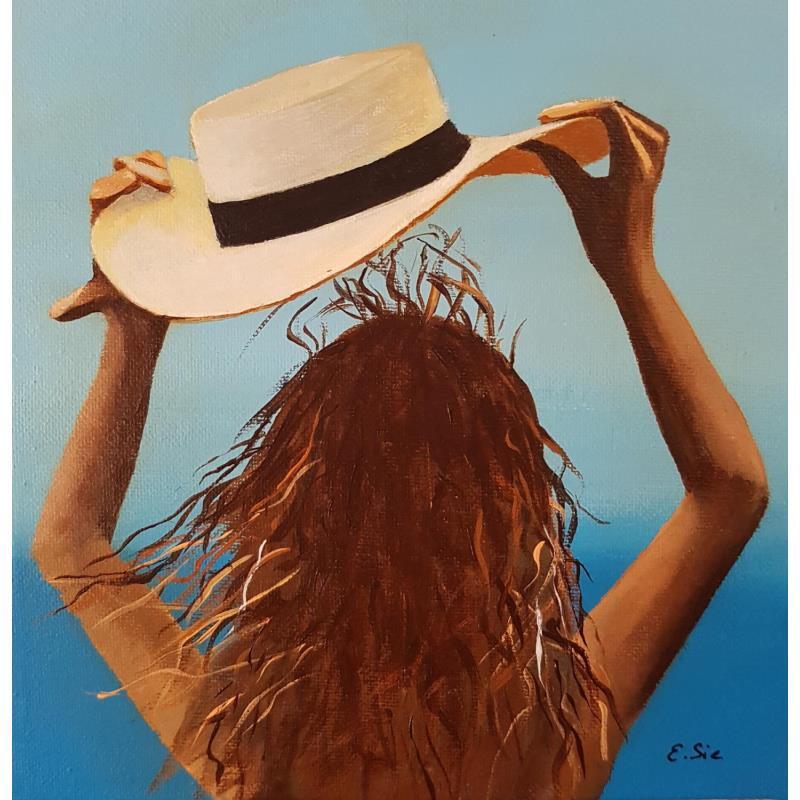 Painting Bérénice by Sie Evelyne | Painting Figurative Life style Acrylic