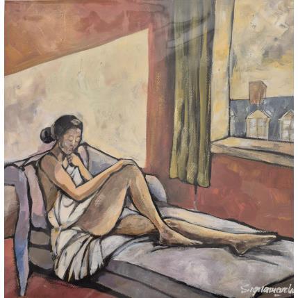 Painting Fenêtre sur toits by Signamarcheix Bernard | Painting Figurative Acrylic