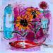 Painting les tournesols by Colombo Cécile | Painting Figurative Life style Still-life Acrylic Pastel