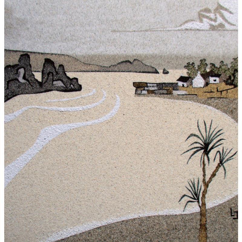 Painting La jetée by Jovys Laurence  | Painting Subject matter Sand Landscapes, Marine, Pop icons