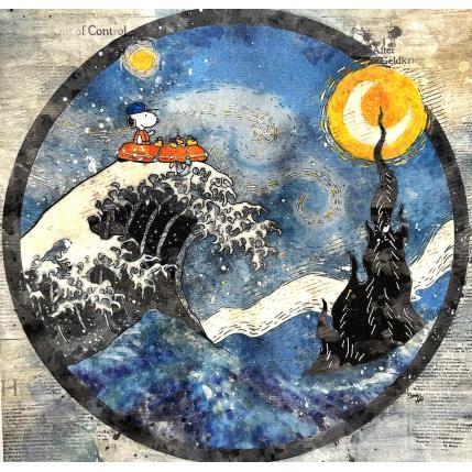 Peinture Snoopy : Vent de Toussaint, - Terreur de marin. par Benny Arte | Tableau Pop art Acrylique, Collage, Encre icones Pop, Marines, Paysages