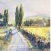 Gemälde Une promenade à la ferme von Jones Henry | Gemälde Figurativ Landschaften Urban Aquarell