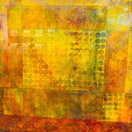 Painting Golden forest by Bonetti | Painting Abstract Mixed