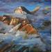 Gemälde Les Alpes. Belledonne von Degabriel Véronique | Gemälde Figurativ Landschaften Natur Öl