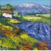 Painting Provence près du mont Ventoux by Degabriel Véronique | Painting Figurative Landscapes Nature Oil