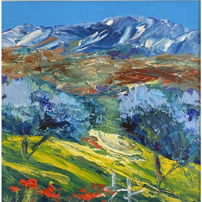 Painting Les Oliviers dans les Alpilles by Degabriel Véronique | Painting Figurative Oil Landscapes, Nature