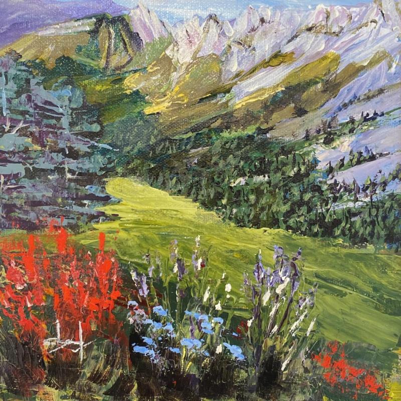 Painting Les alpes près de Grenoble by Degabriel Véronique | Painting Figurative Oil Landscapes, Nature, Pop icons
