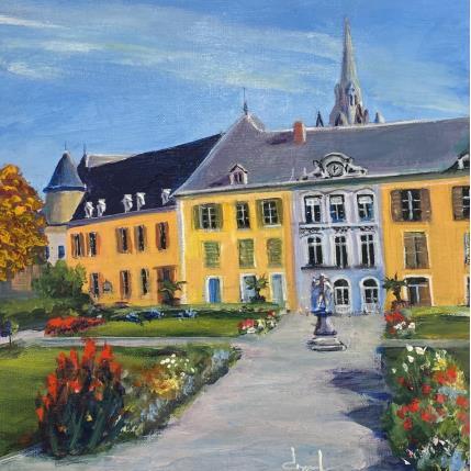 Painting Grenoble le jardin de ville by Degabriel Véronique | Painting  Oil