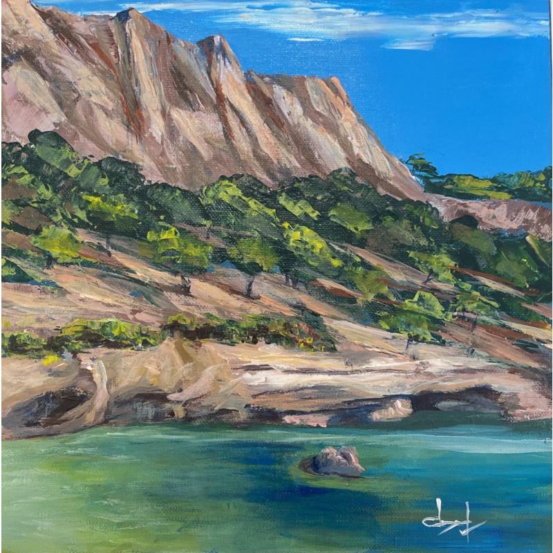 Painting Calanque en Méditerranée by Degabriel Véronique | Painting Oil