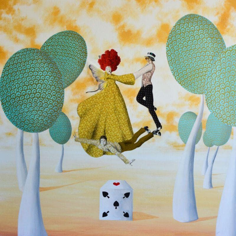 Painting Ce la giochiamo a dadi by Nai | Painting Surrealism