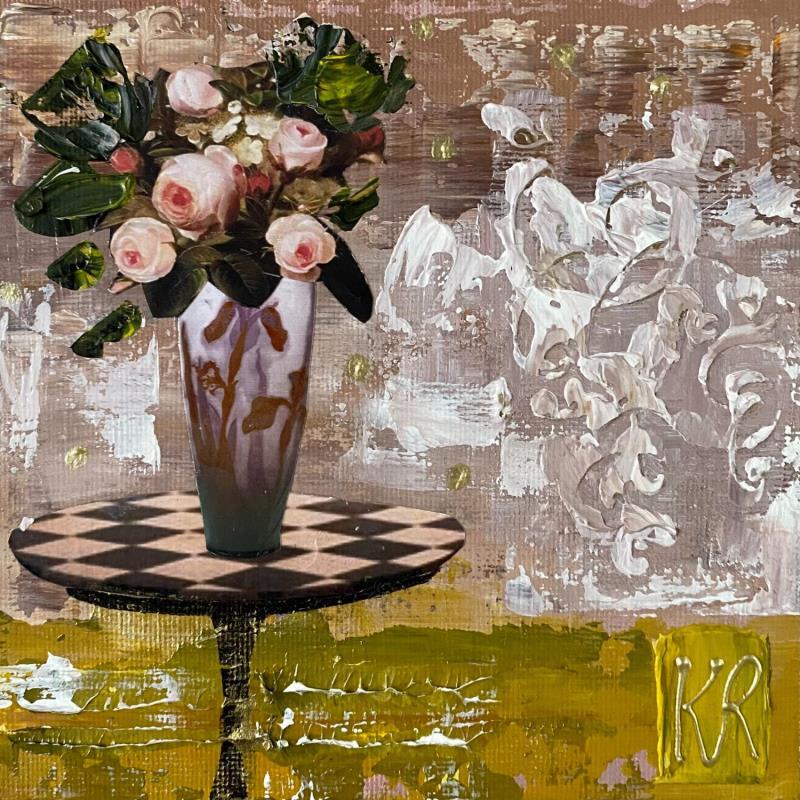 Peinture Sweet bouquet par Romanelli Karine | Tableau Figuratif Collage Natures mortes