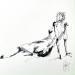 Painting Colette by Sahuc François | Painting Figurative Nude Ink