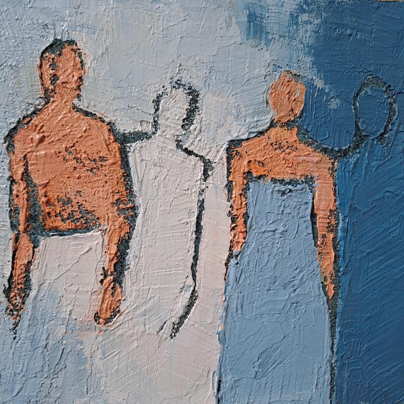 Painting Attentes by Malfreyt Corinne | Painting Figurative Life style Nude Oil