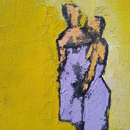 Painting Duo jaune by Malfreyt Corinne | Painting Figurative Oil Life style, Nude
