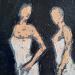 Painting Question by Malfreyt Corinne | Painting Figurative Life style Nude Black & White Oil