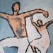 Painting Couple blanc by Malfreyt Corinne | Painting Figurative Life style Nude Oil