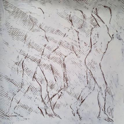 Painting La marche by Malfreyt Corinne | Painting Figurative Life style, Nude