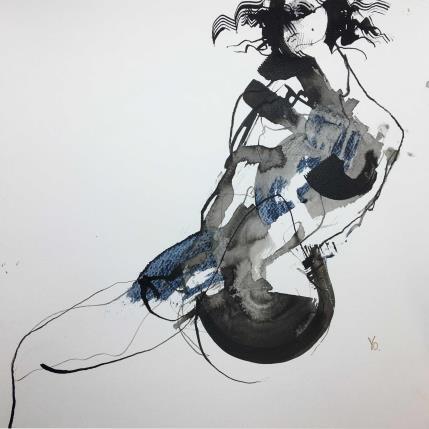 Painting Surprends moi by YO | Painting Figurative Ink Nude