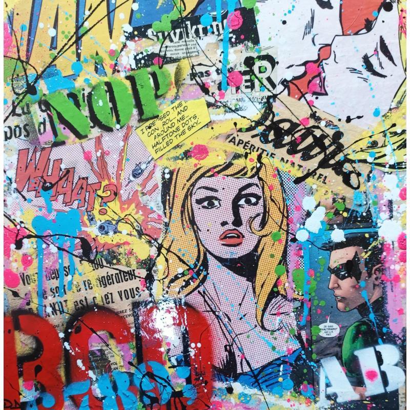 Gemälde KISS ME  von Drioton David | Gemälde Pop-Art Pop-Ikonen Acryl