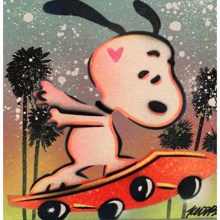 Gemälde Snoopy skate von Kedarone | Gemälde Pop-Art Graffiti, Posca Pop-Ikonen